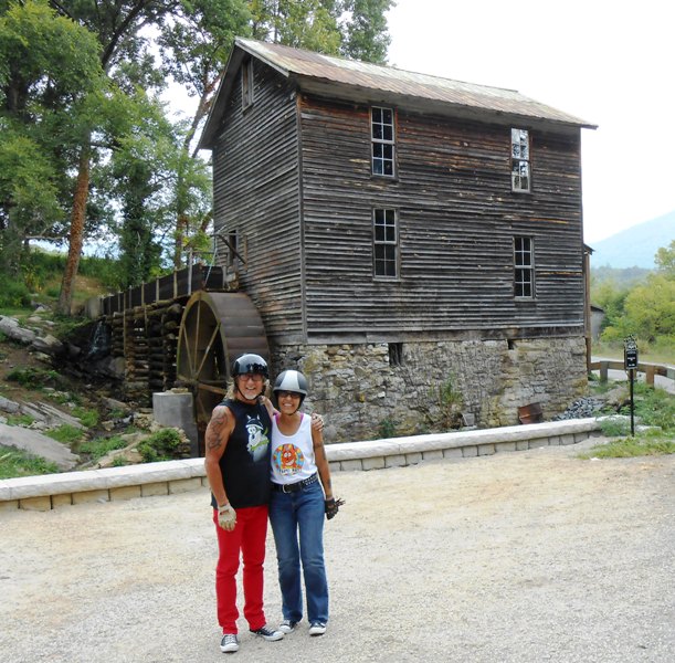 That's us standing in front of the Blowing Cave Mill.